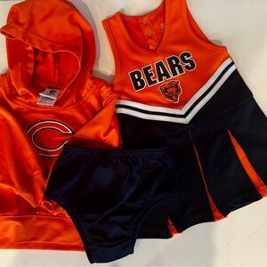 Toddler Chicago Bears Cheerleader outfit & hoodie set